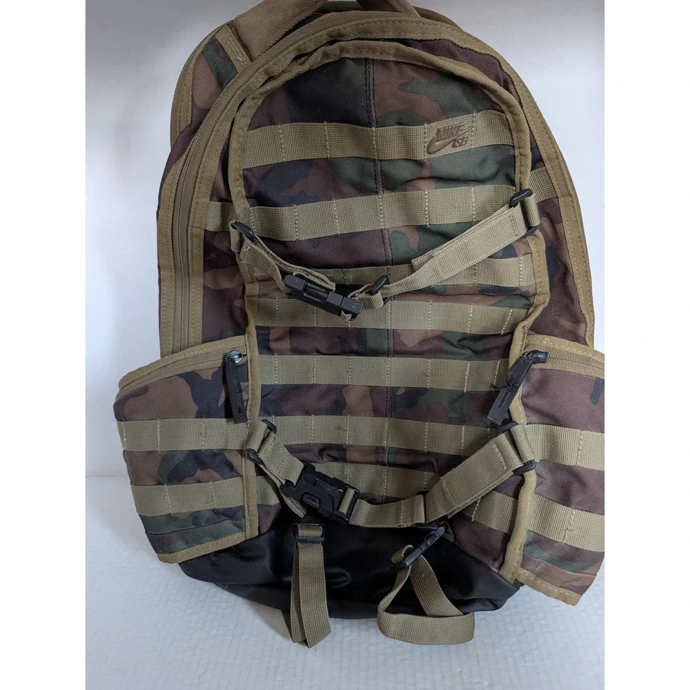 Rare 2012 Nike SB Woodland ERDL Camo Backpack Military Skateboarding Bag